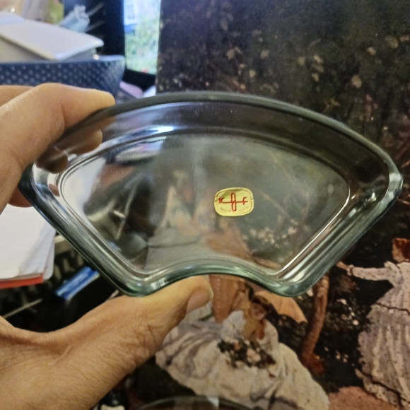 πͺ΅HIGHEND Japan Made Lazy Susan Serving Tray Vintage Heavy Wood&Glass Turnstile. - Picture 7 of 8